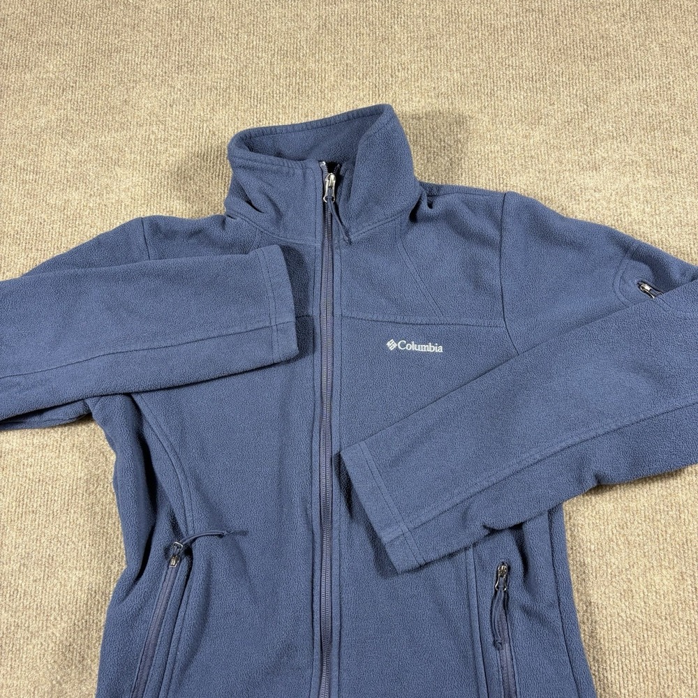 Columbia Jacket Womens S Blue Full Zip Fleece Zip Pockets Sweater Ladies - Picture 1 of 8
